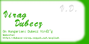 virag dubecz business card
